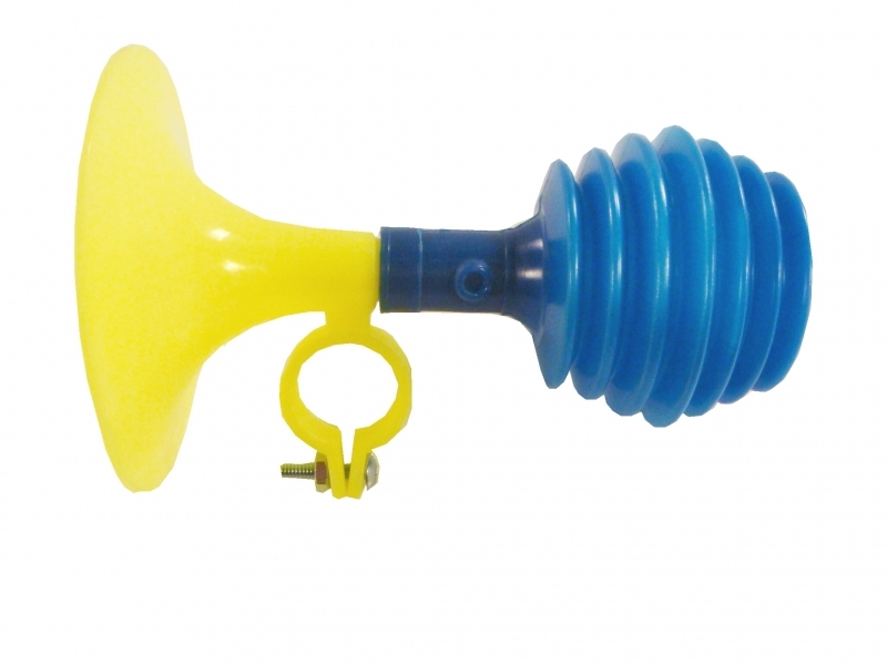 houkačka plastová široká žluto-modrá